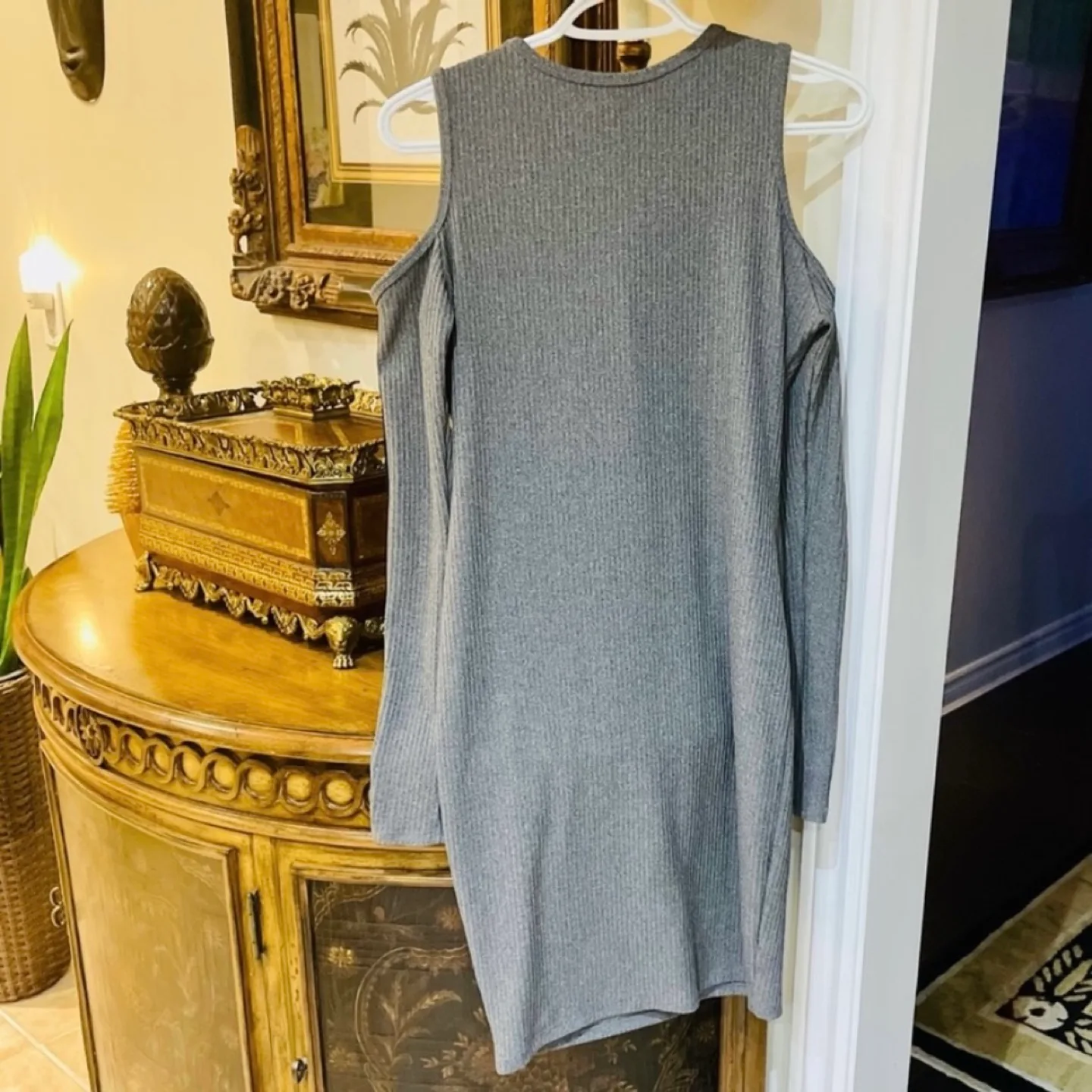 Meyre & Moda's Cold Shoulder Sweater Dress image indicator(5)