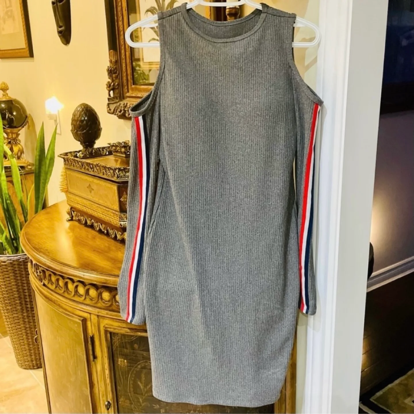 Meyre & Moda's Cold Shoulder Sweater Dress image indicator(4)