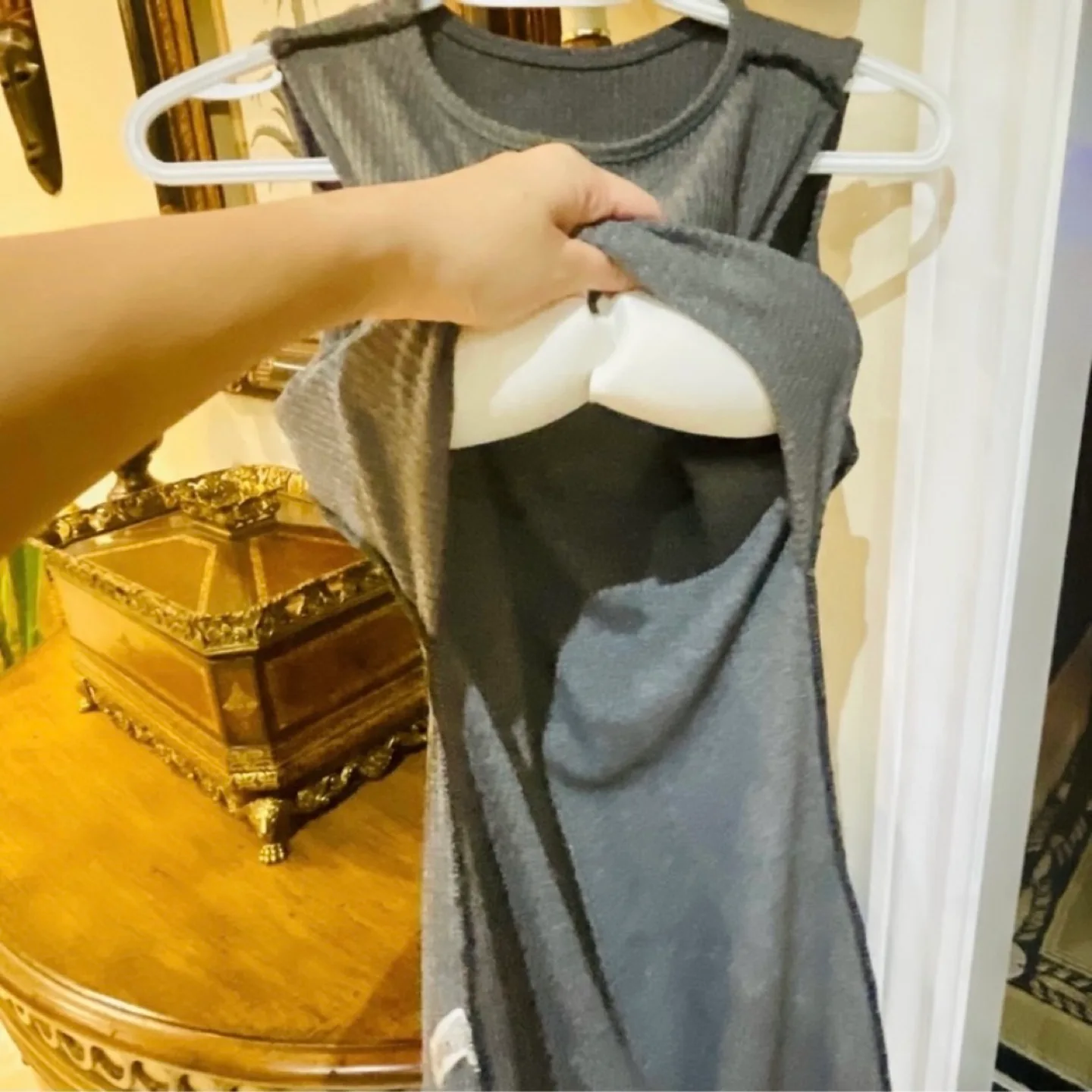 Meyre & Moda's Cold Shoulder Sweater Dress image indicator(8)