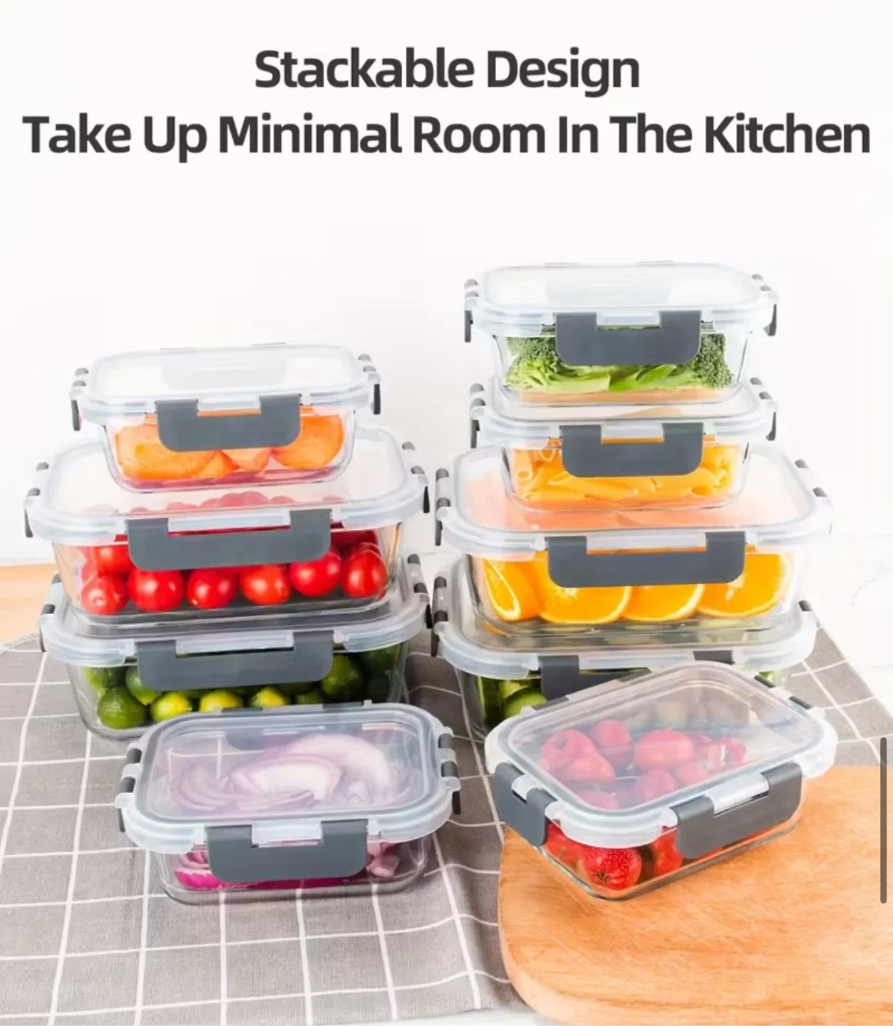 42pcs- Leakproof Glass Food Storage Containers Set (orig. 62) image indicator(7)