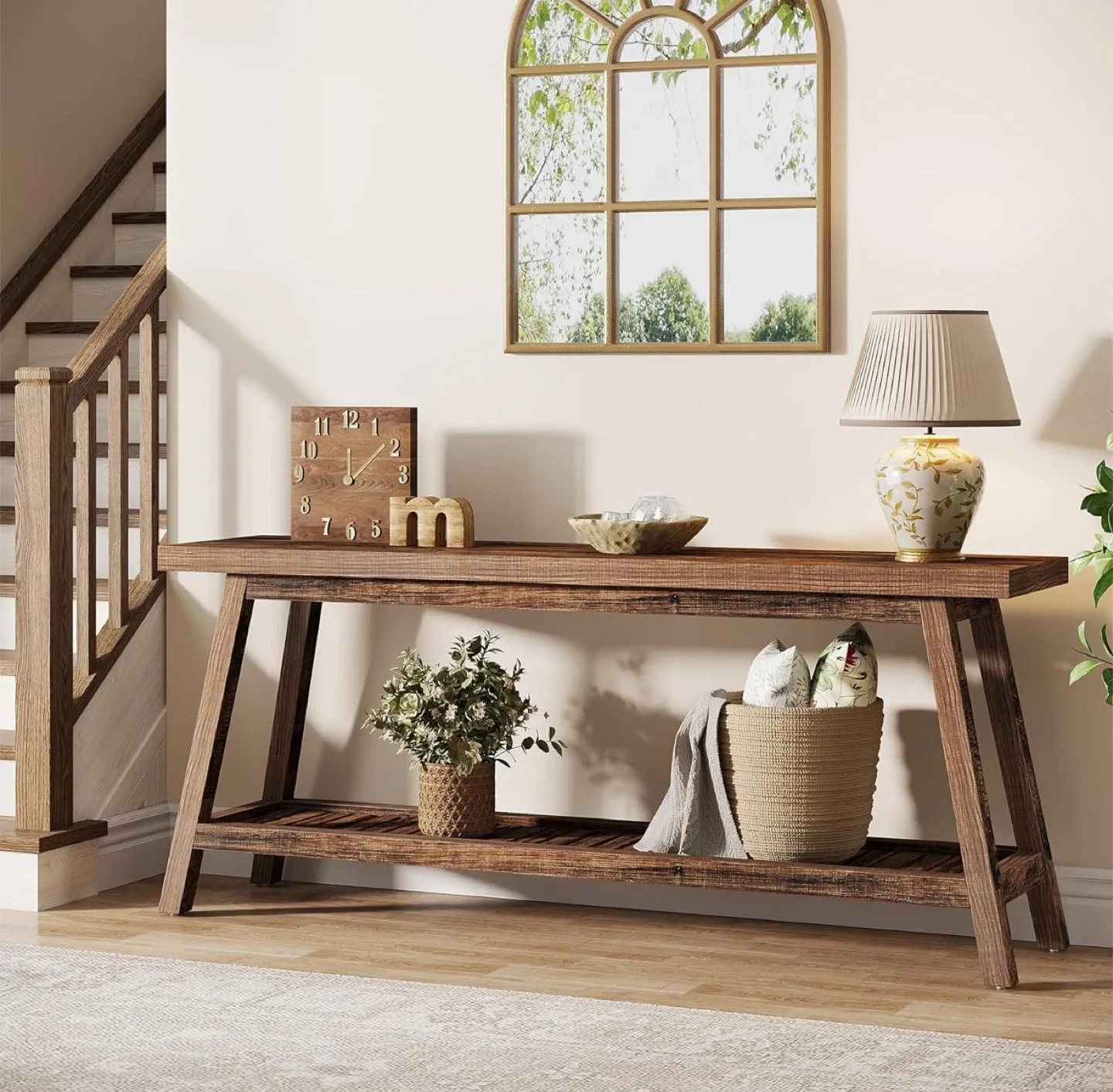 Console Table with 2-Tier Storage - 70.86" image indicator(2)