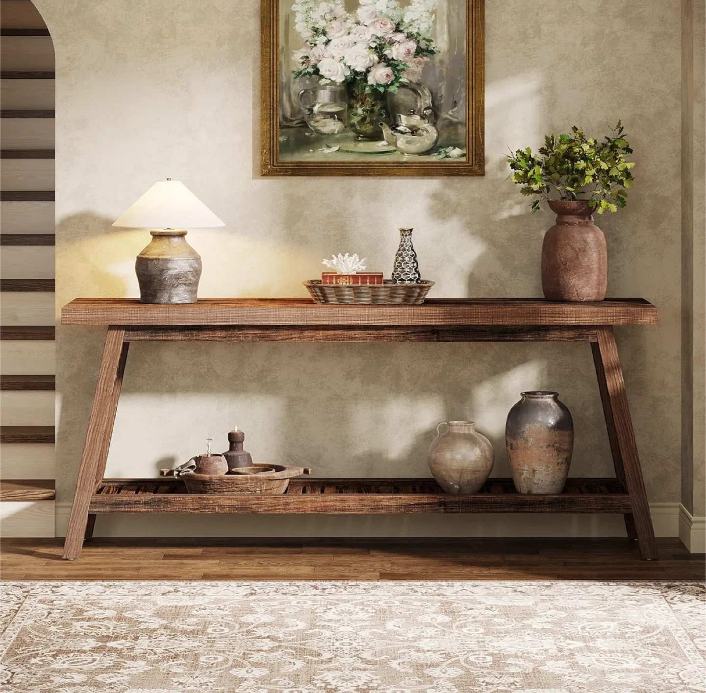Console Table with 2-Tier Storage - 70.86" image indicator(4)