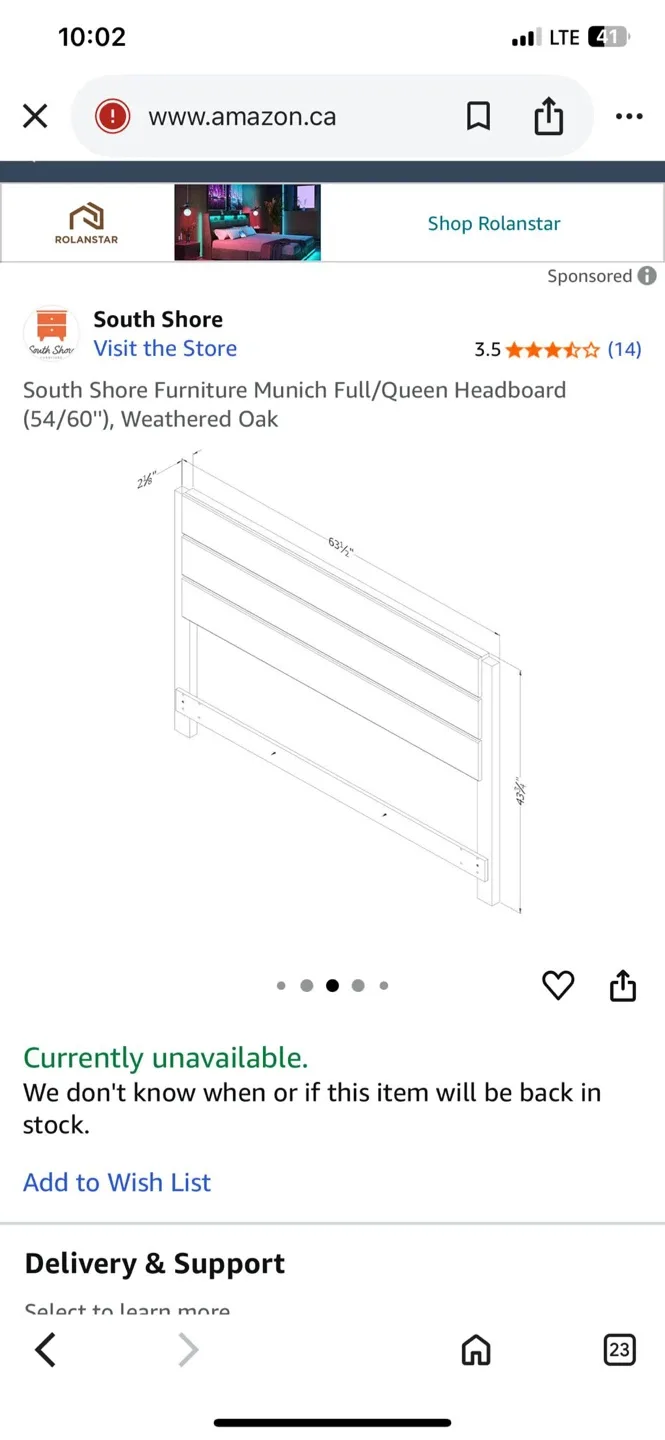 South Shore Munich Full/Queen Headboard image indicator(8)