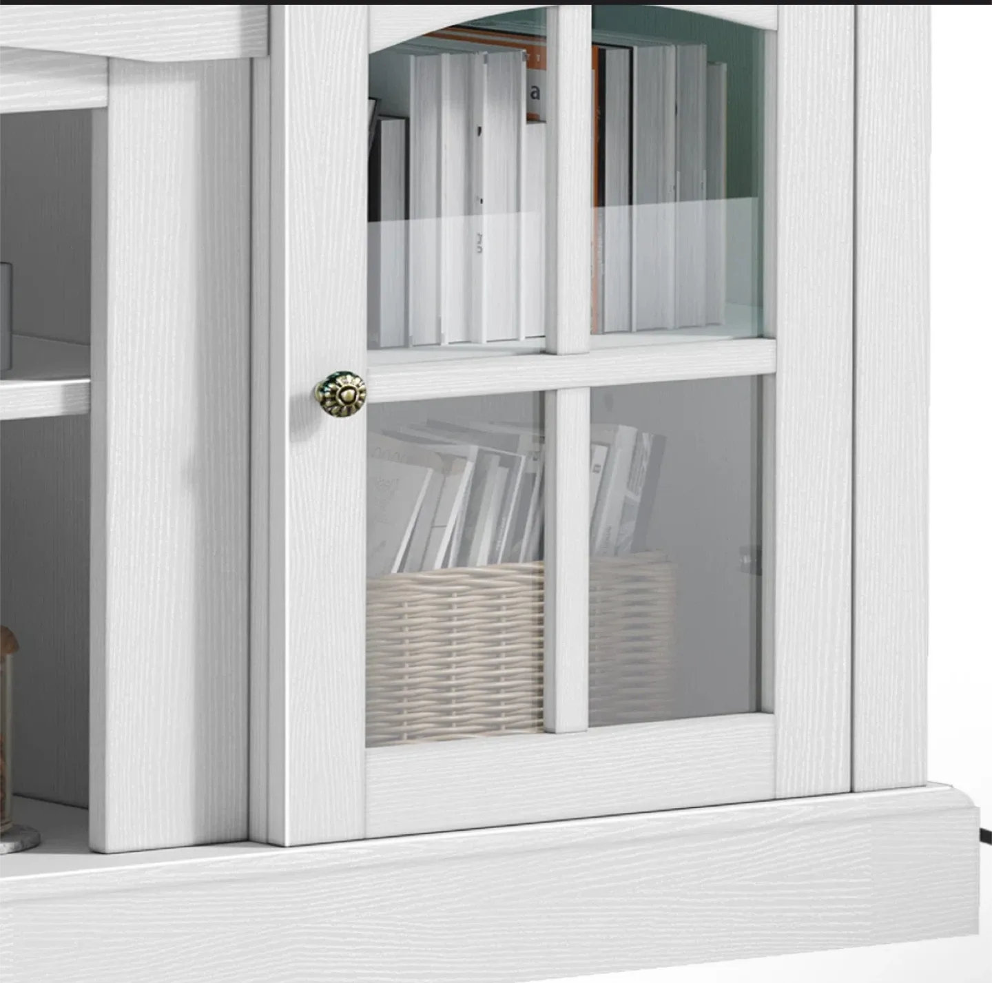 White TV Stand with LED Lights, Fits up to 65" TVs image indicator(4)