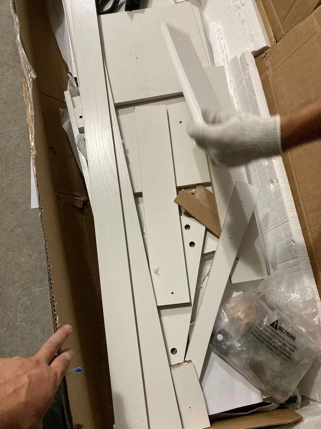 White TV Stand with LED Lights, Fits up to 65" TVs image indicator(9)