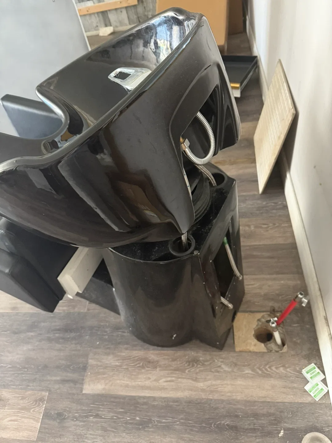 Salon Shampoo Bowl & Chair - BlackNEED IT GOBE TODAY! image indicator(4)