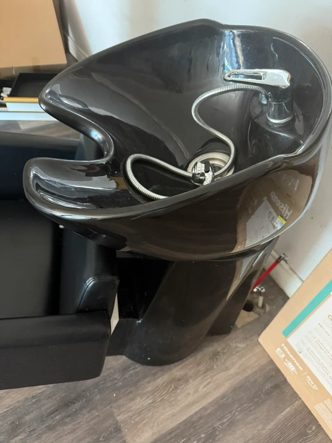 Salon Shampoo Bowl & Chair - BlackNEED IT GOBE TODAY! image indicator(2)