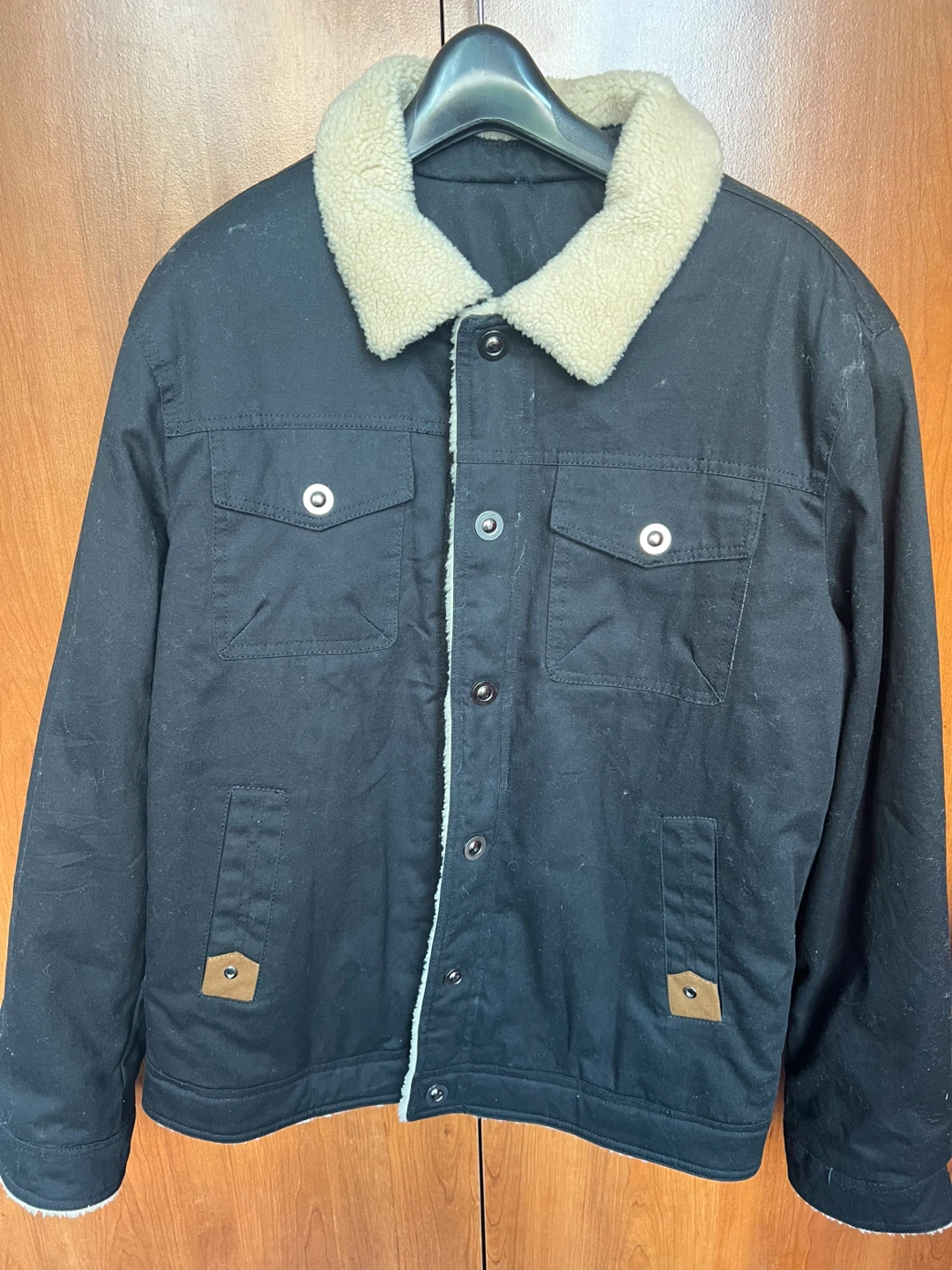 Black Sherpa Collar Jacket