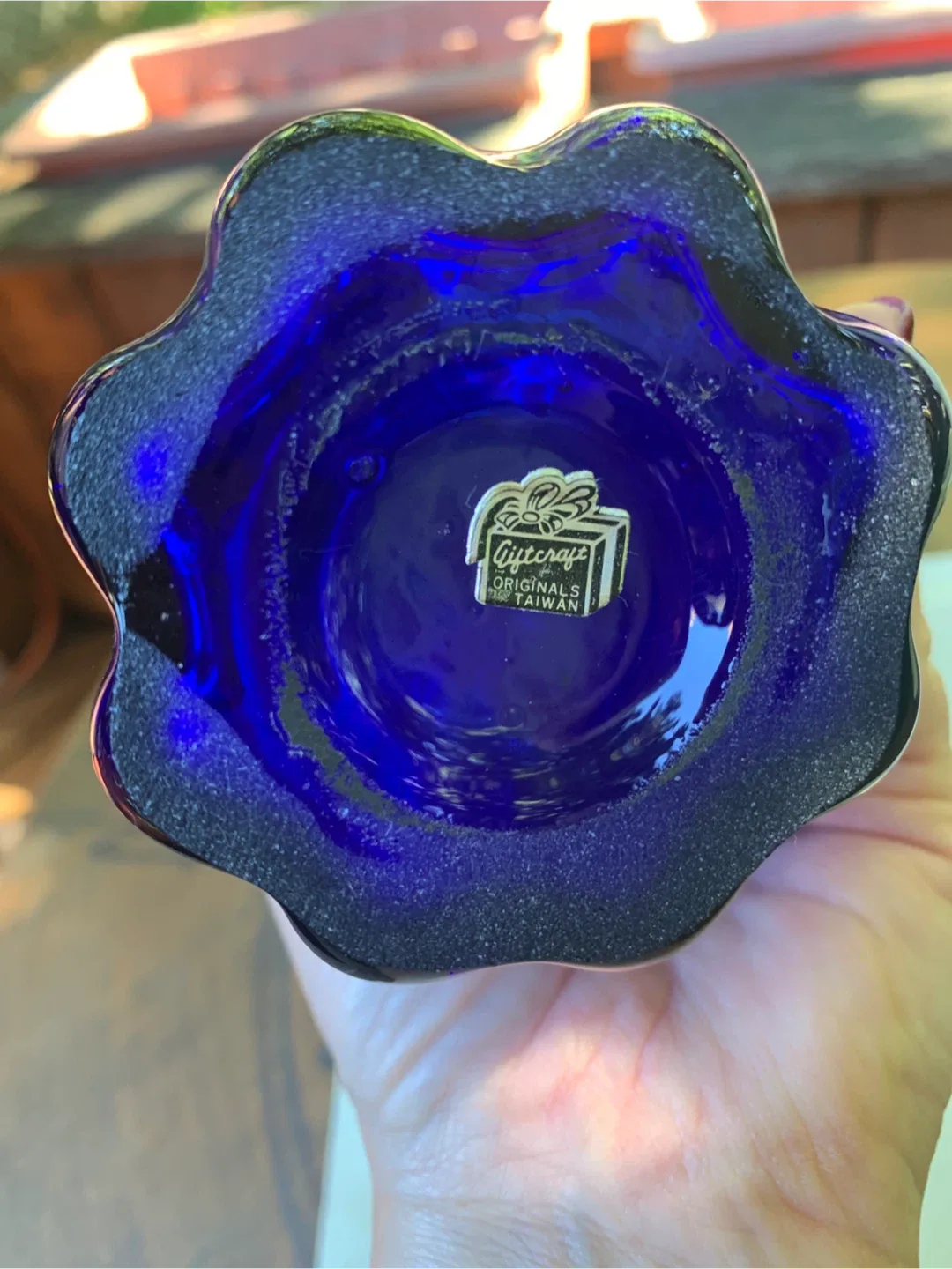 Stunning Vintage Cobalt Blue Swung Vase image indicator(6)