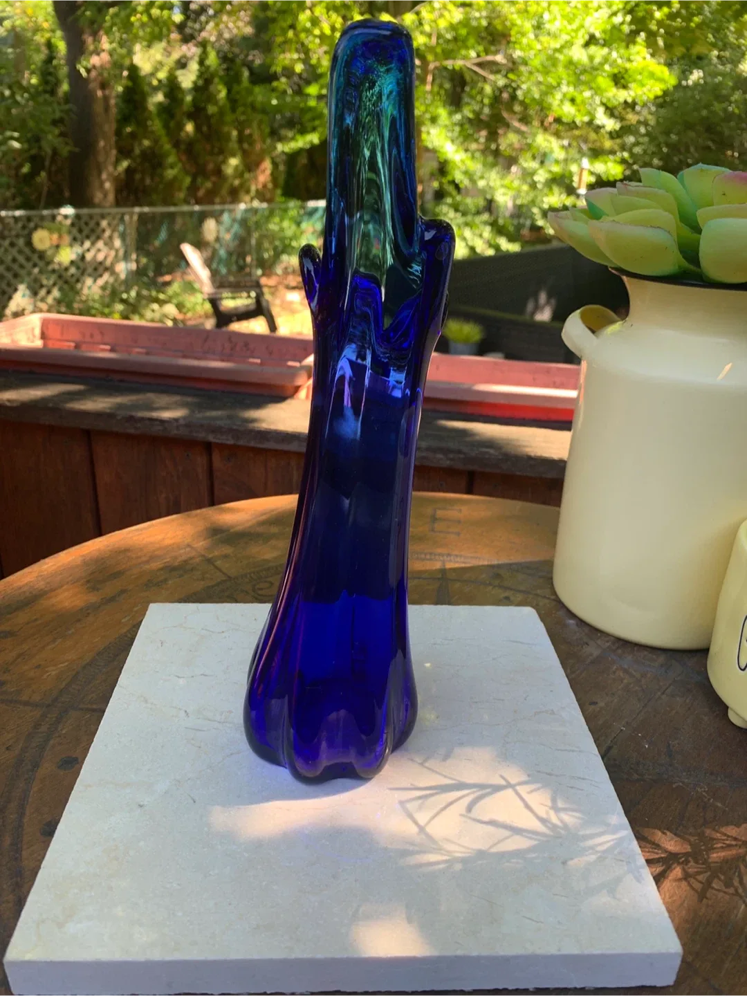 Stunning Vintage Cobalt Blue Swung Vase image indicator(3)