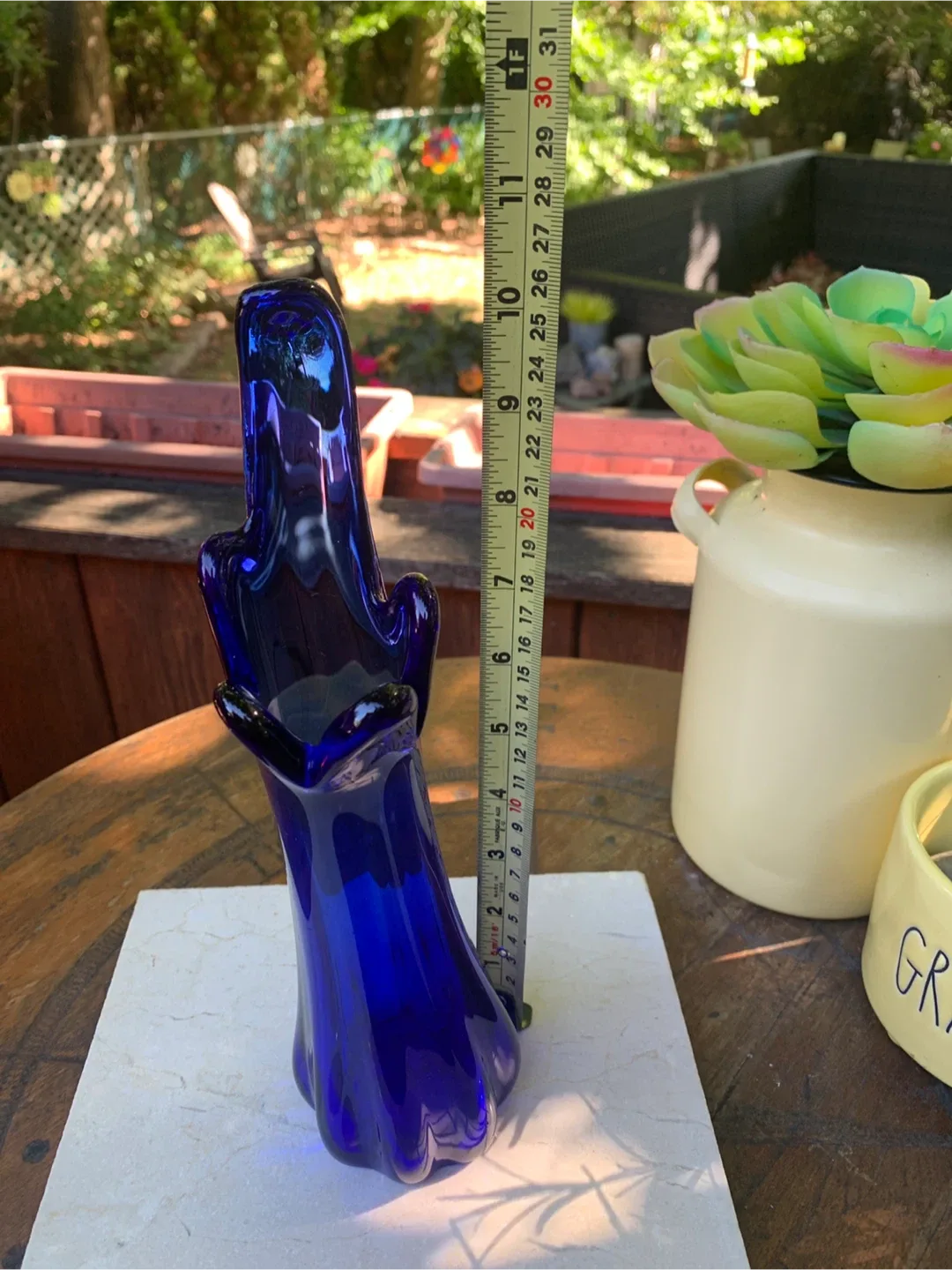 Stunning Vintage Cobalt Blue Swung Vase image indicator(7)