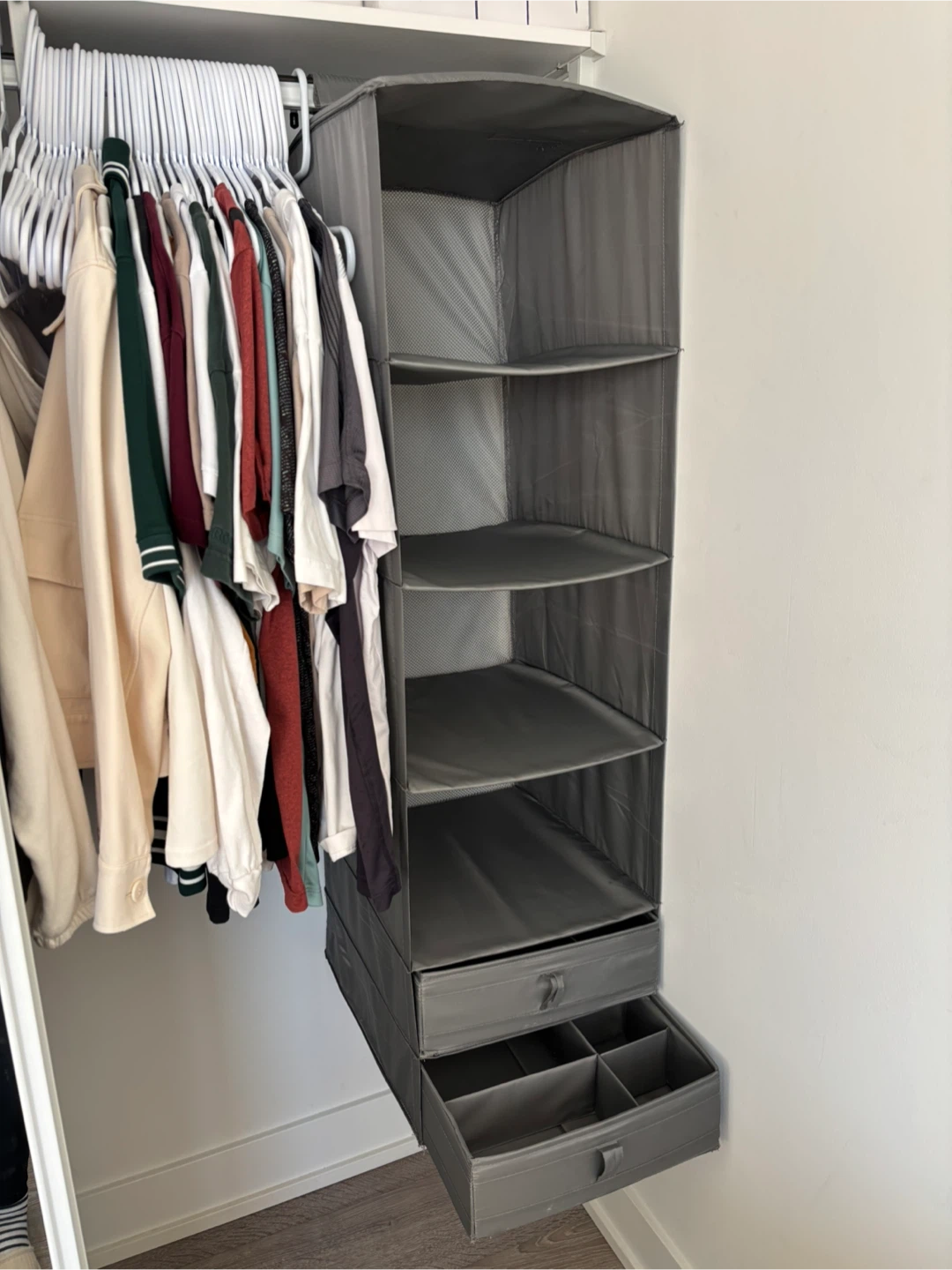 Hanging Closet Organizer - Grey