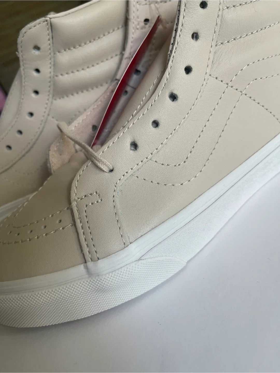 Brand New Vans SK8-Hi Deconstructed Shoes - Cream image indicator(4)