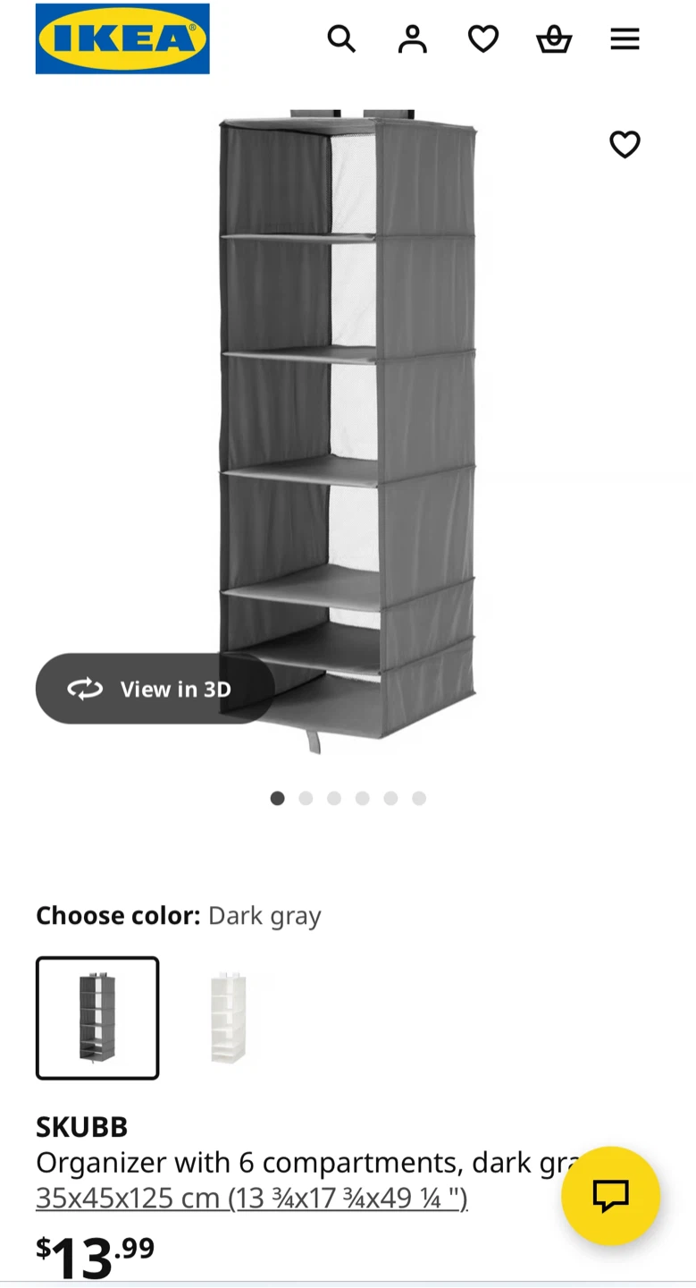 Hanging Closet Organizer - Grey - photo 5