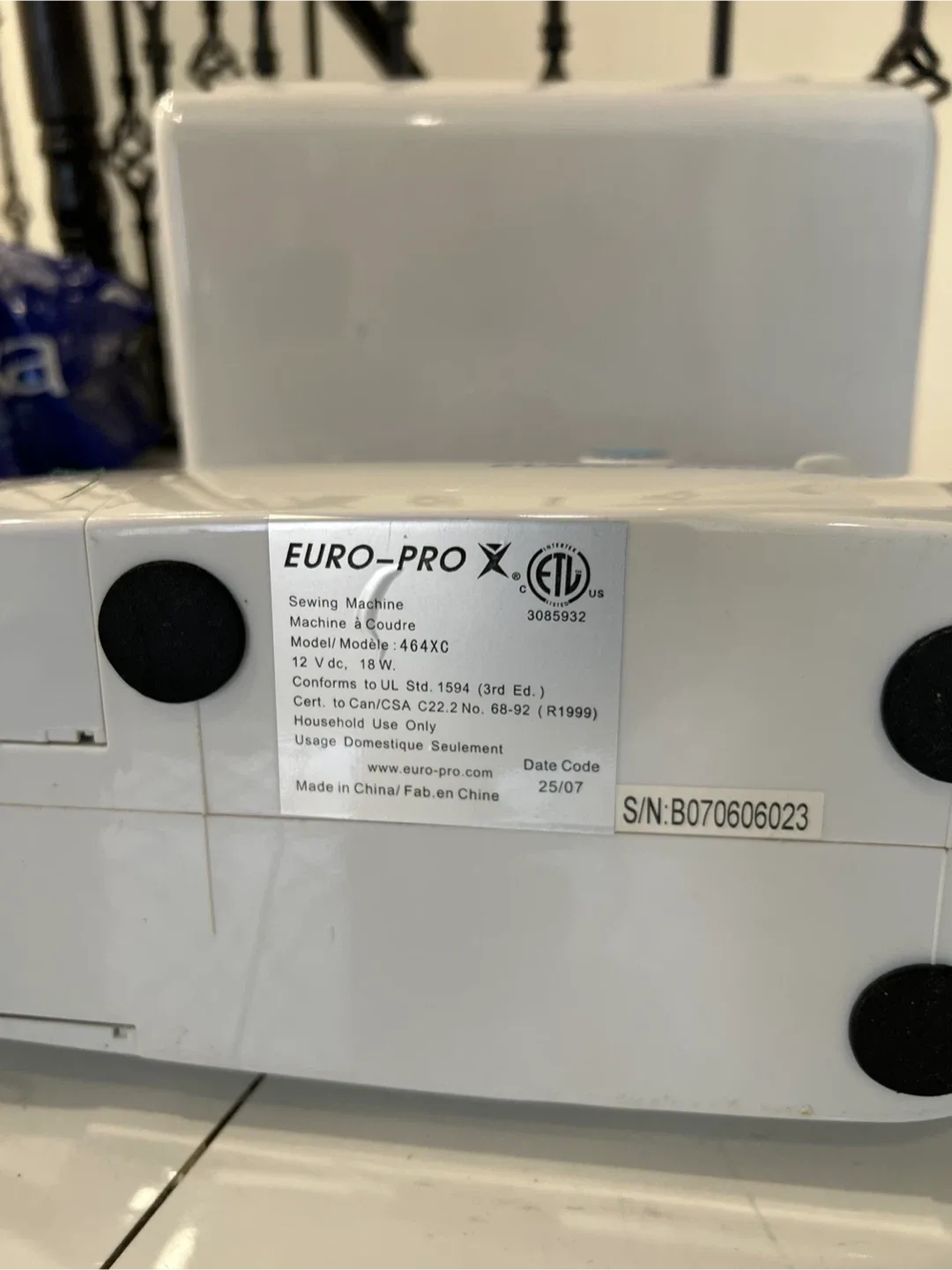 Euro-Pro 464XC Sewing Machine image indicator(3)