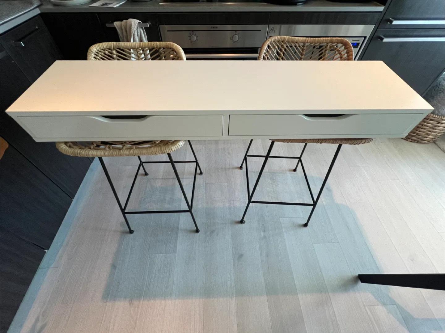 IKEA Ekby Alex Shelf with Drawers - White thumbnail