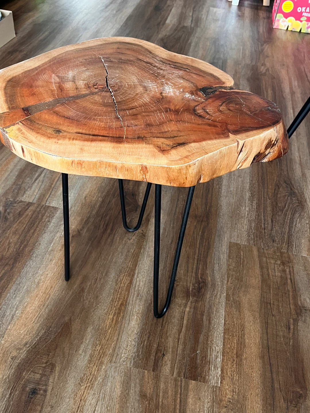 Live Edge Wood Slab Side Table - photo 3