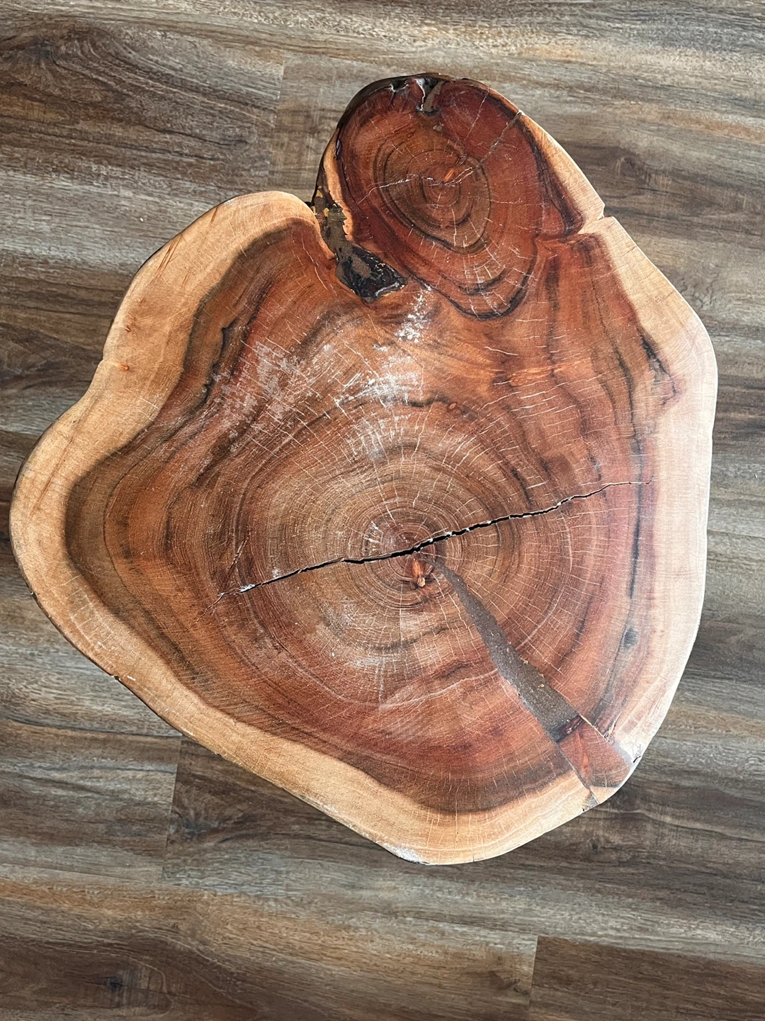 Live Edge Wood Slab Side Table - photo 2