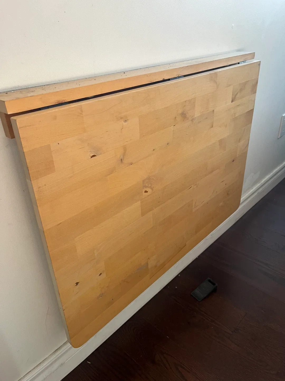 Pine wood Wall Mounted Drop Leaf Table image indicator(2)