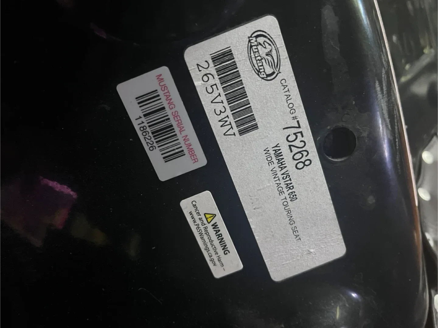 Mustang Yamaha V Star 650 Wide Vintage Touring Seat image indicator(4)