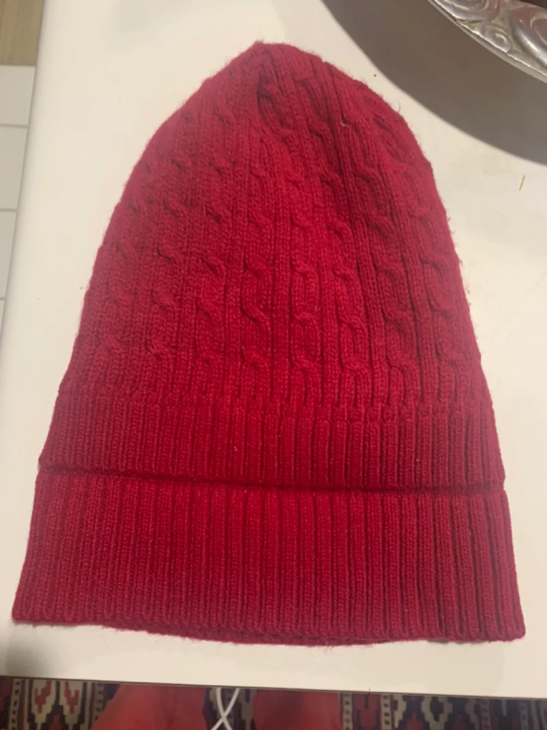 Red & Black Knit Beanie - Acrylic image indicator(5)