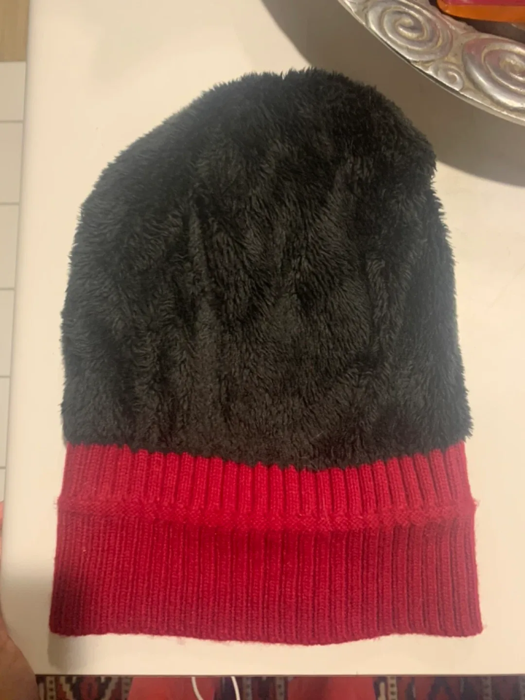 Red & Black Knit Beanie - Acrylic image indicator(4)