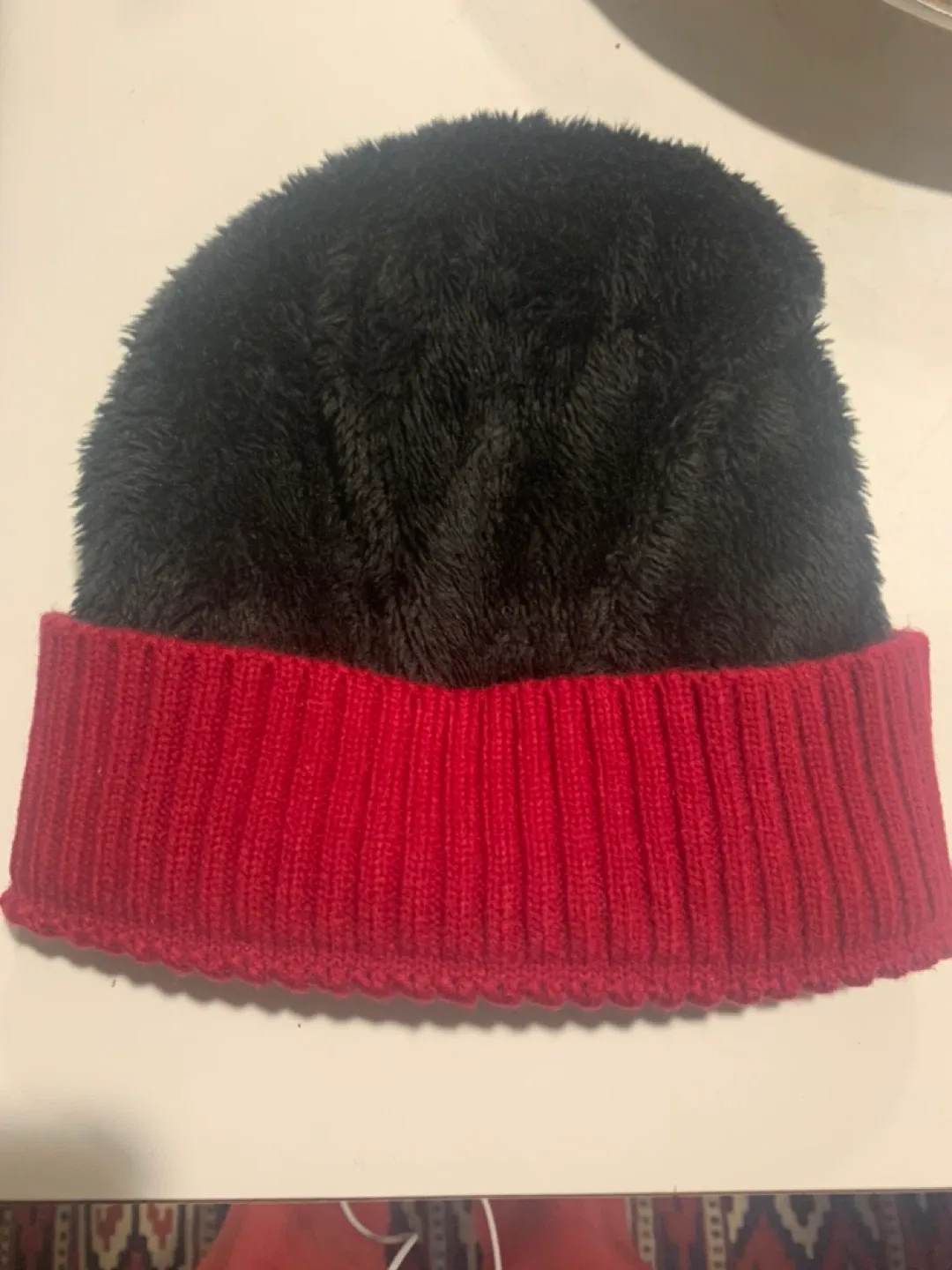 Red & Black Knit Beanie - Acrylic image indicator(2)