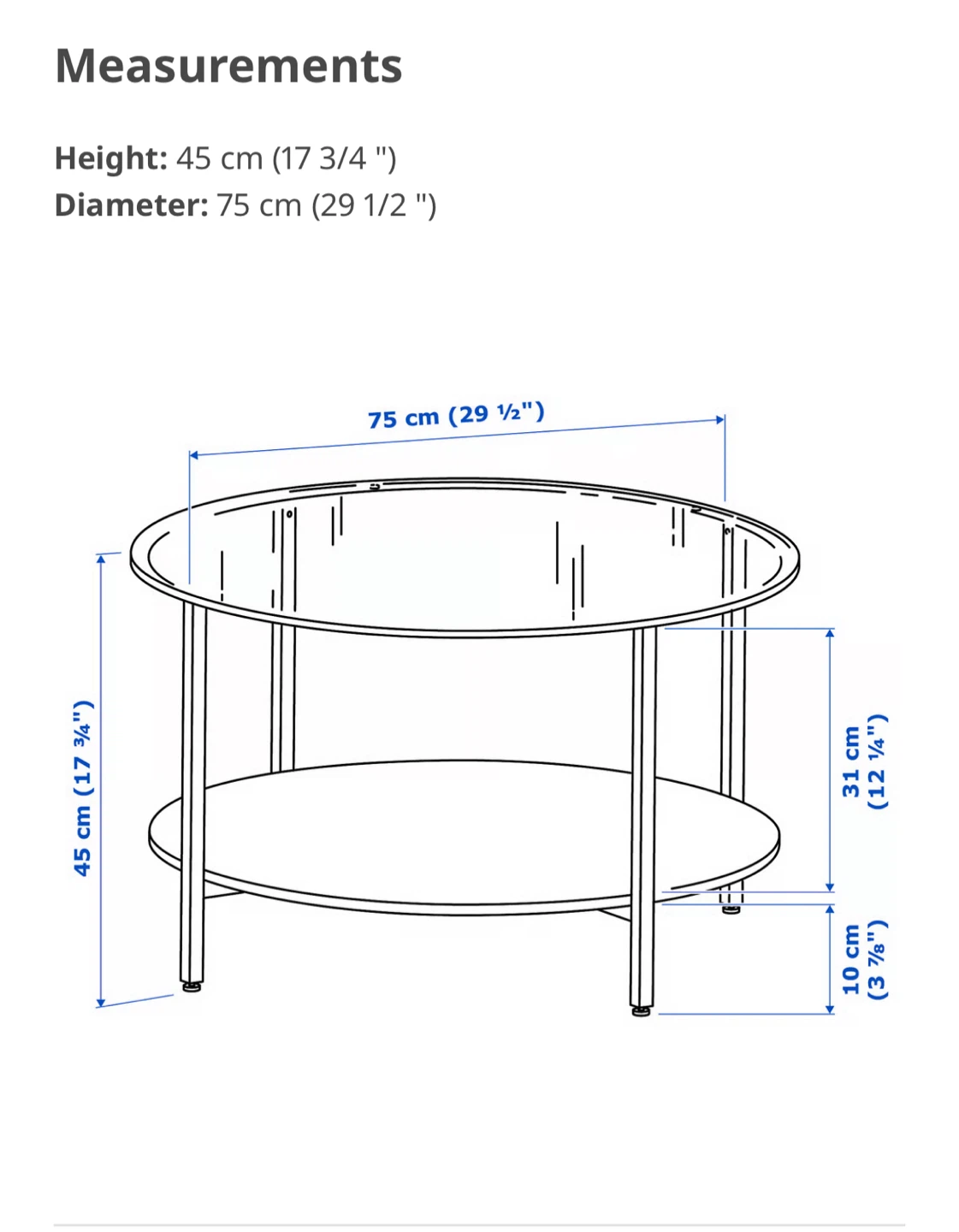 Ikea Glass Top Coffee Table - photo 2