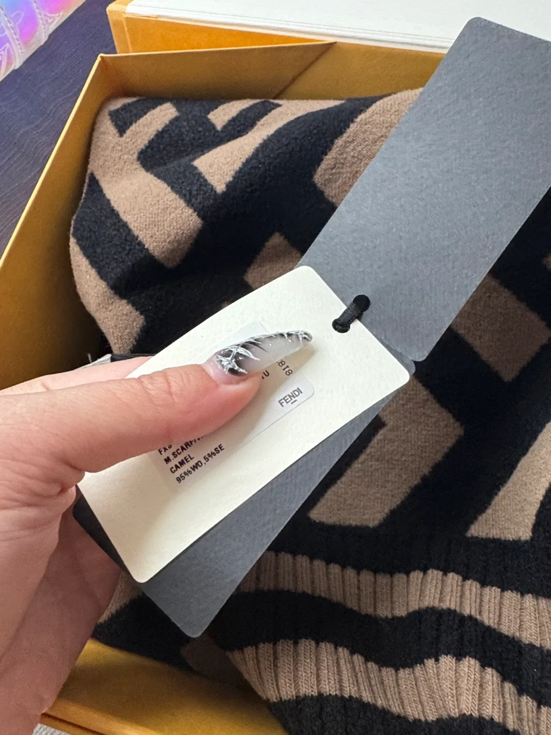 Fendi Camel Wool Scarf - New in Box! image indicator(4)