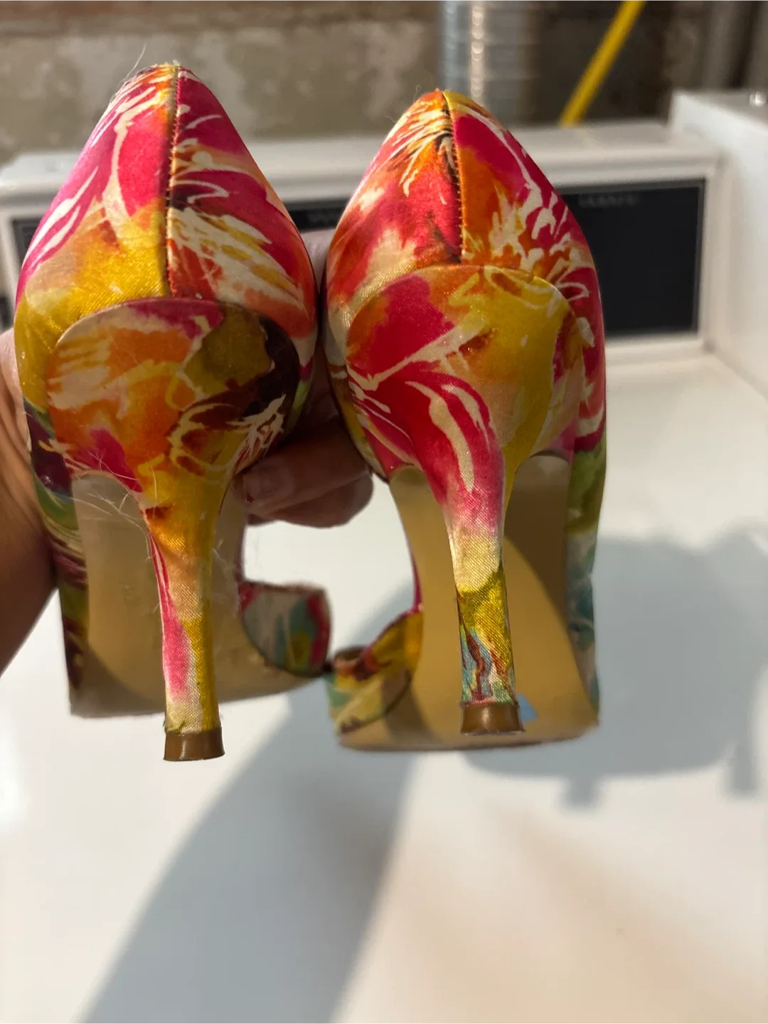 Anne Klein Floral Heels, Size 7.5 image indicator(3)