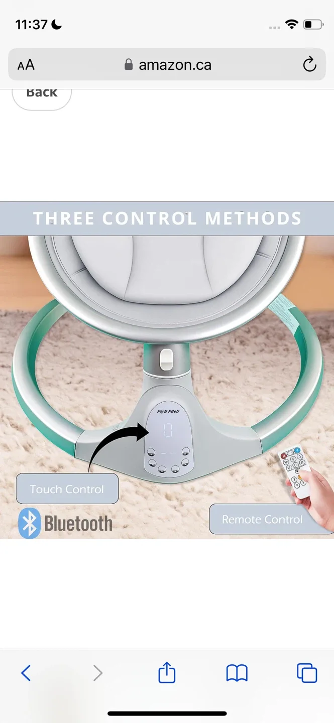 P&Pbell Baby Swing with Bluetooth image indicator(3)