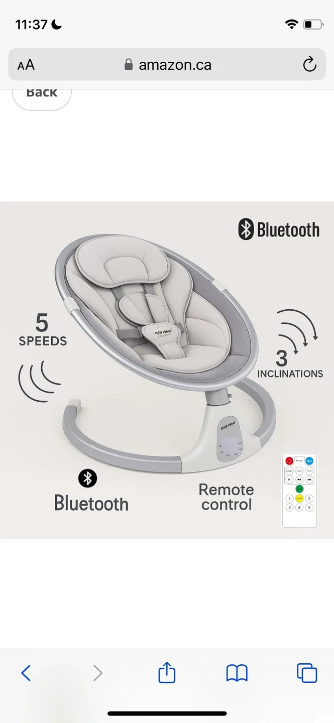 P&Pbell Baby Swing with Bluetooth image indicator(2)