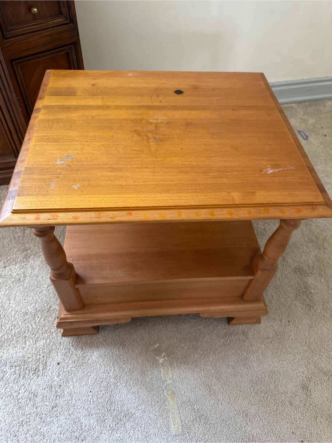Wooden Side Table with Drawer - photo 2