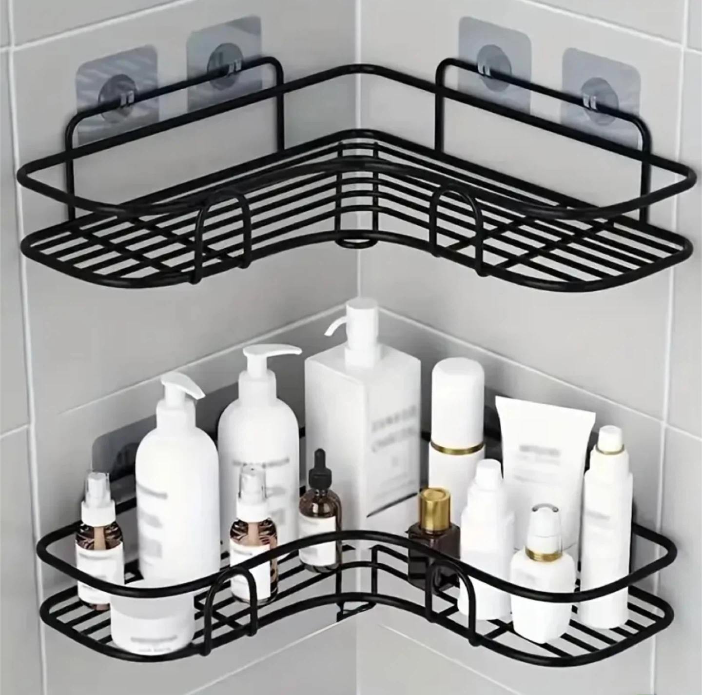 Black Corner Shower Shelf - New!