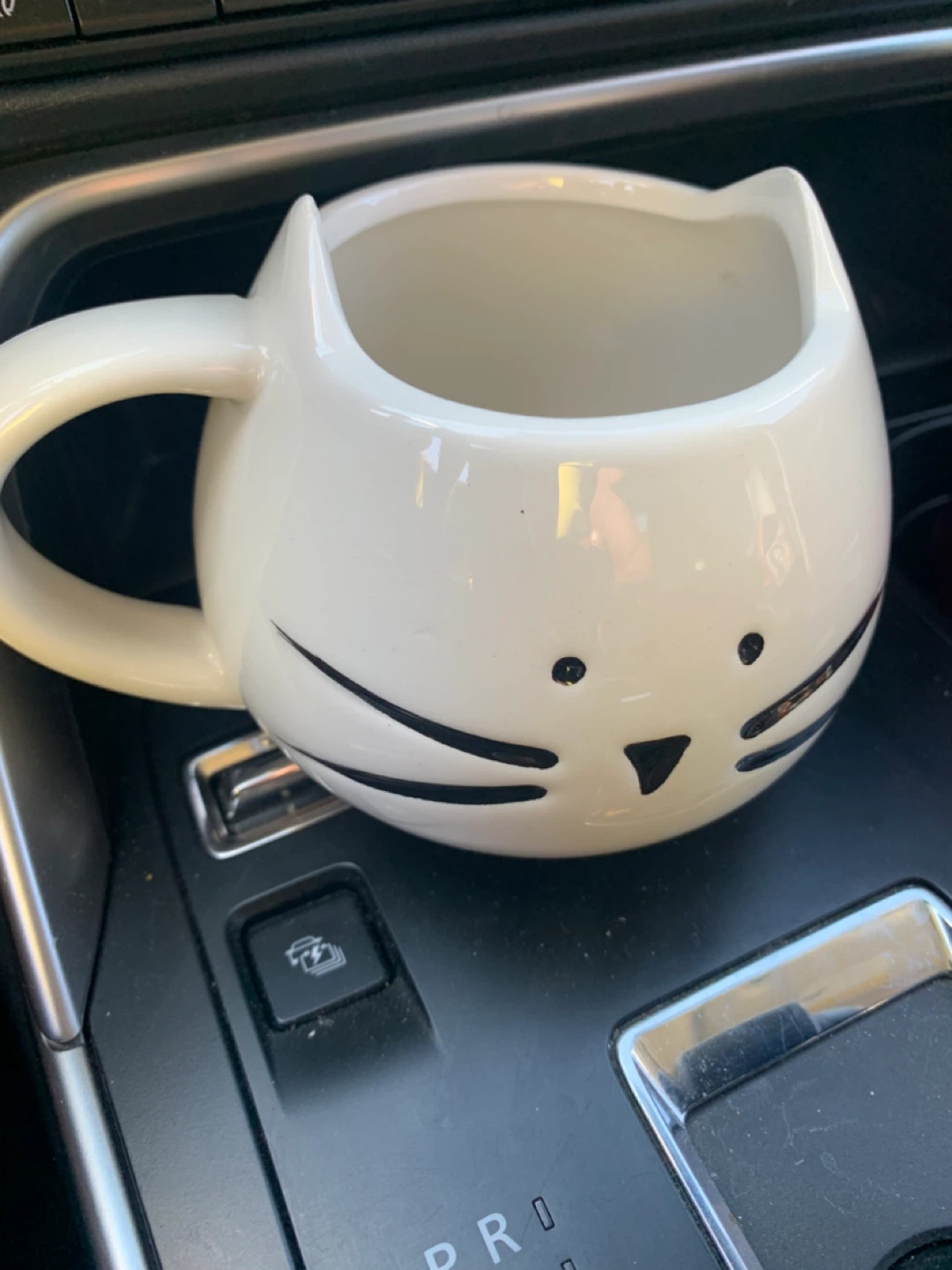 Cat Mug - White Ceramic