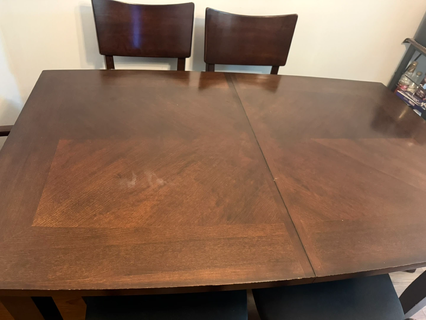 Dining Table with 6 Chairs - Brown Wood - photo 2