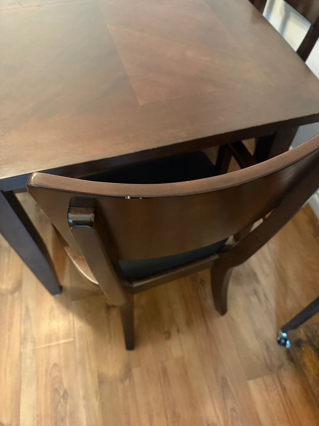 Dining Table with 6 Chairs - Brown Wood - photo 4