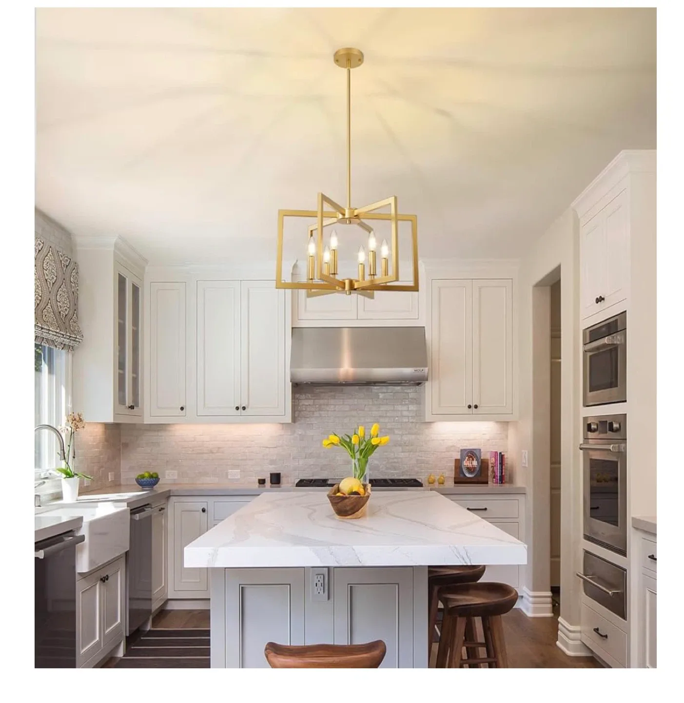 Bairth 6-Light Gold Chandelier image indicator(5)