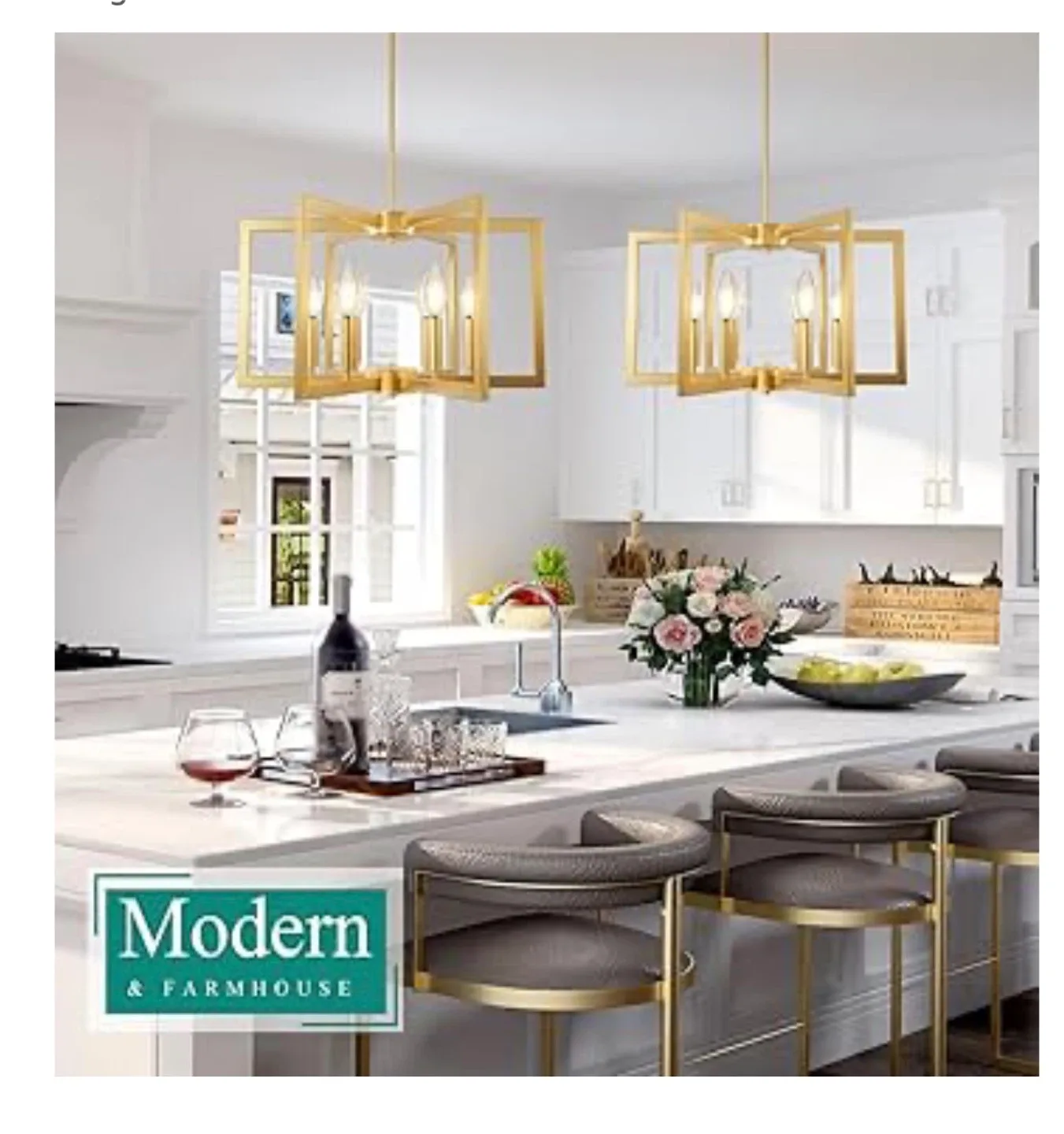 Bairth 6-Light Gold Chandelier image indicator(7)