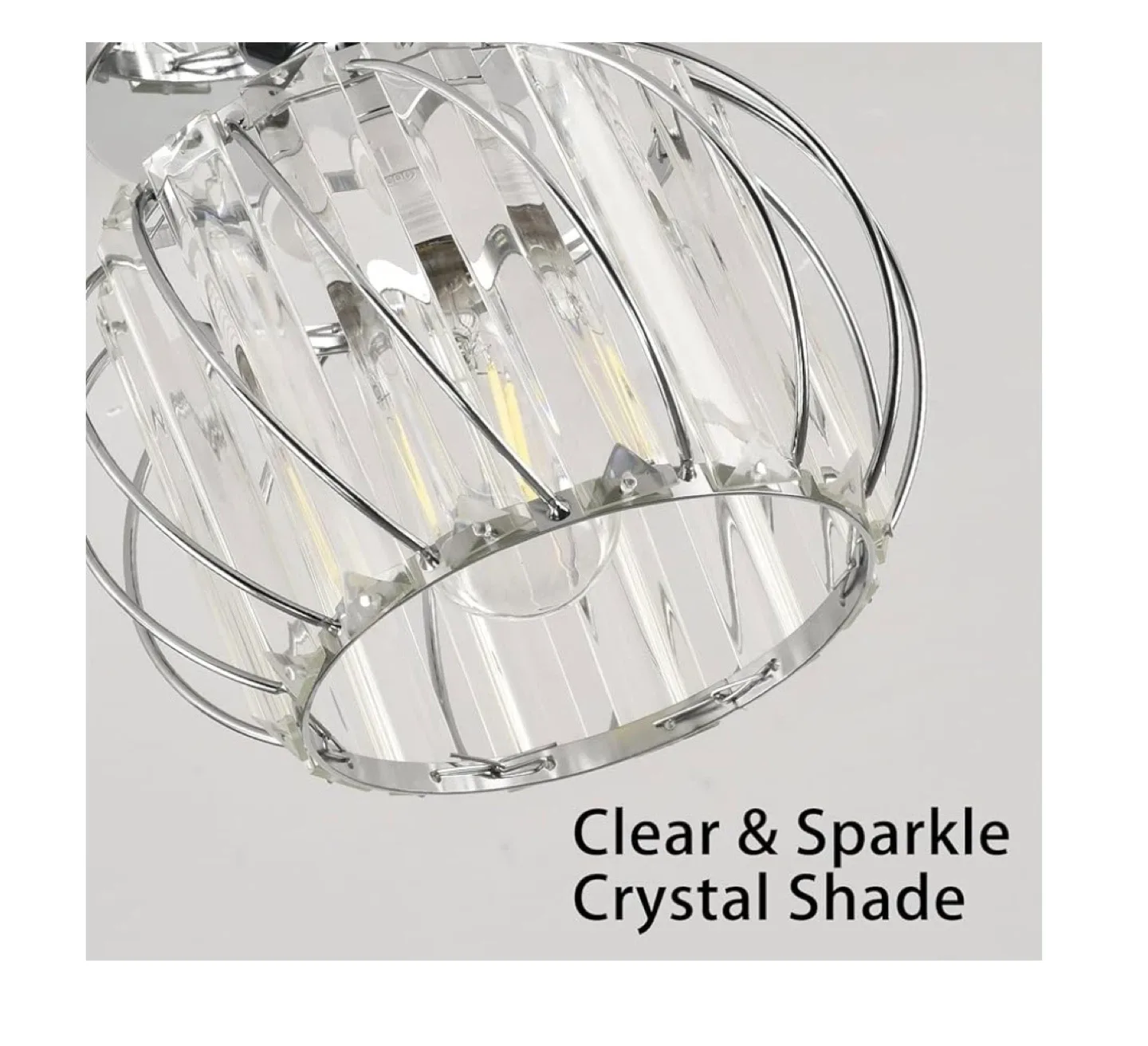 Crystal Semi Flush Mount Ceiling Light image indicator(6)