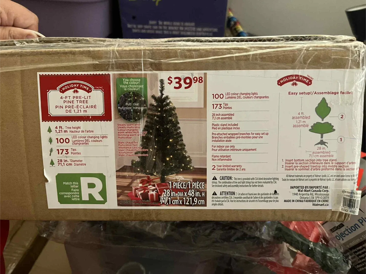 Christmas Tree Holiday Time 4ft Pre-Lit Pine Tree thumbnail