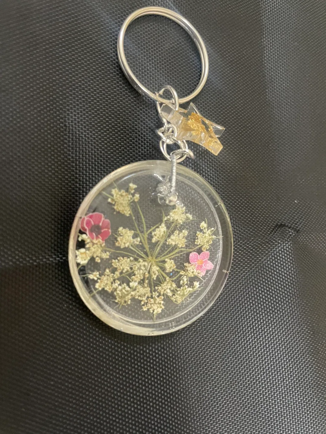 Handmade Floral Resin Keychain image indicator(2)