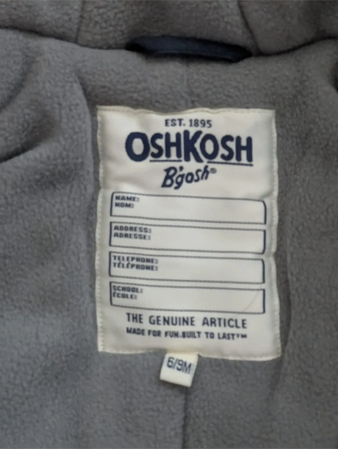 OshKosh B'gosh Snowsuit 6-9M image indicator(2)