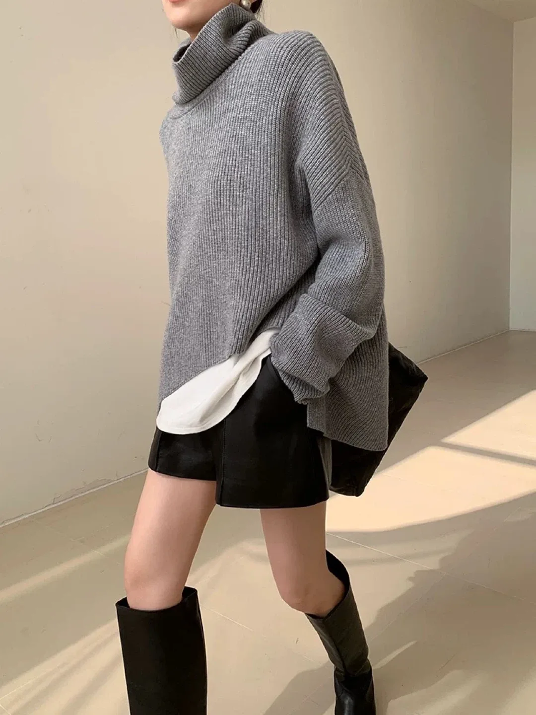 Wool Blend Grey Sweater thumbnail
