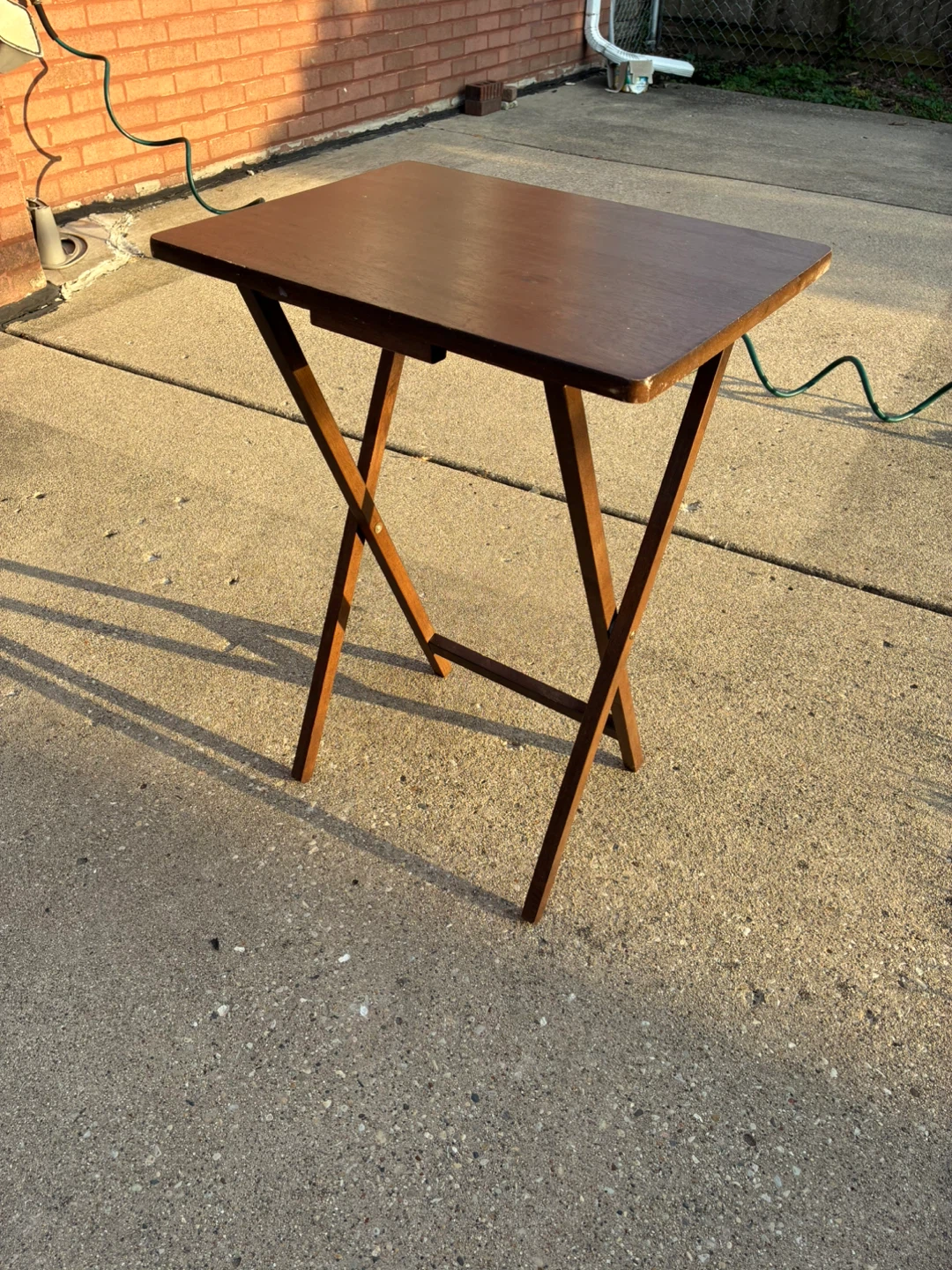 Folding TV Tray Table - Brown - photo 2