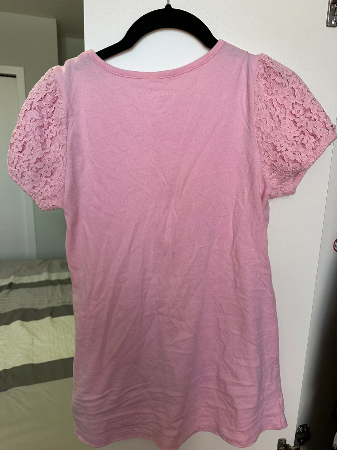 Joe Fresh Pink Lace Sleeve Top - Size L image indicator(2)
