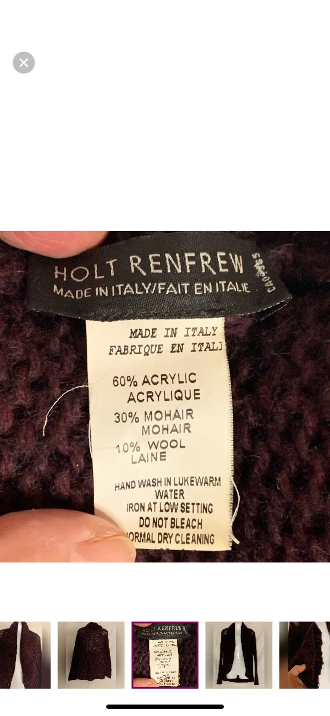 Holt Renfrew Cardigan - Acrylic/Mohair/Wool Blend image indicator(3)