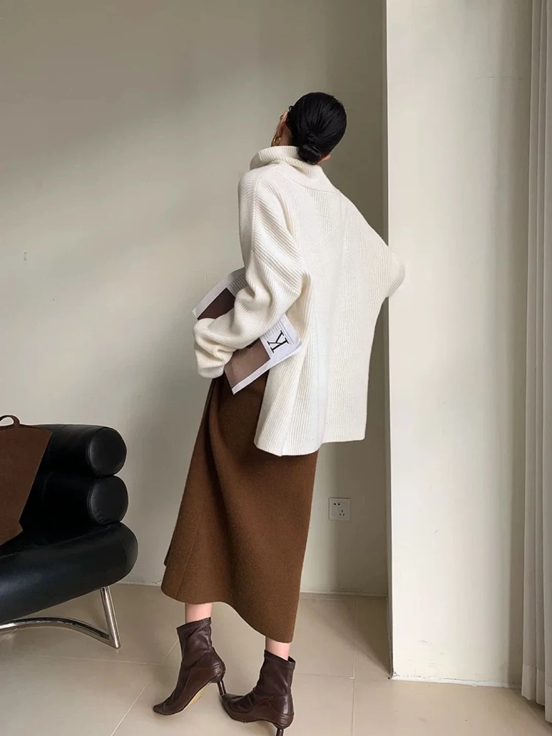 Last Call - Cream Knit Turtleneck Sweater image indicator(4)