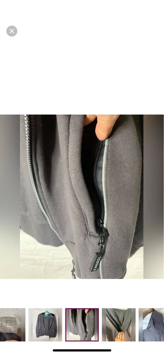 Kangol Grey Hoodie, Size Small image indicator(10)