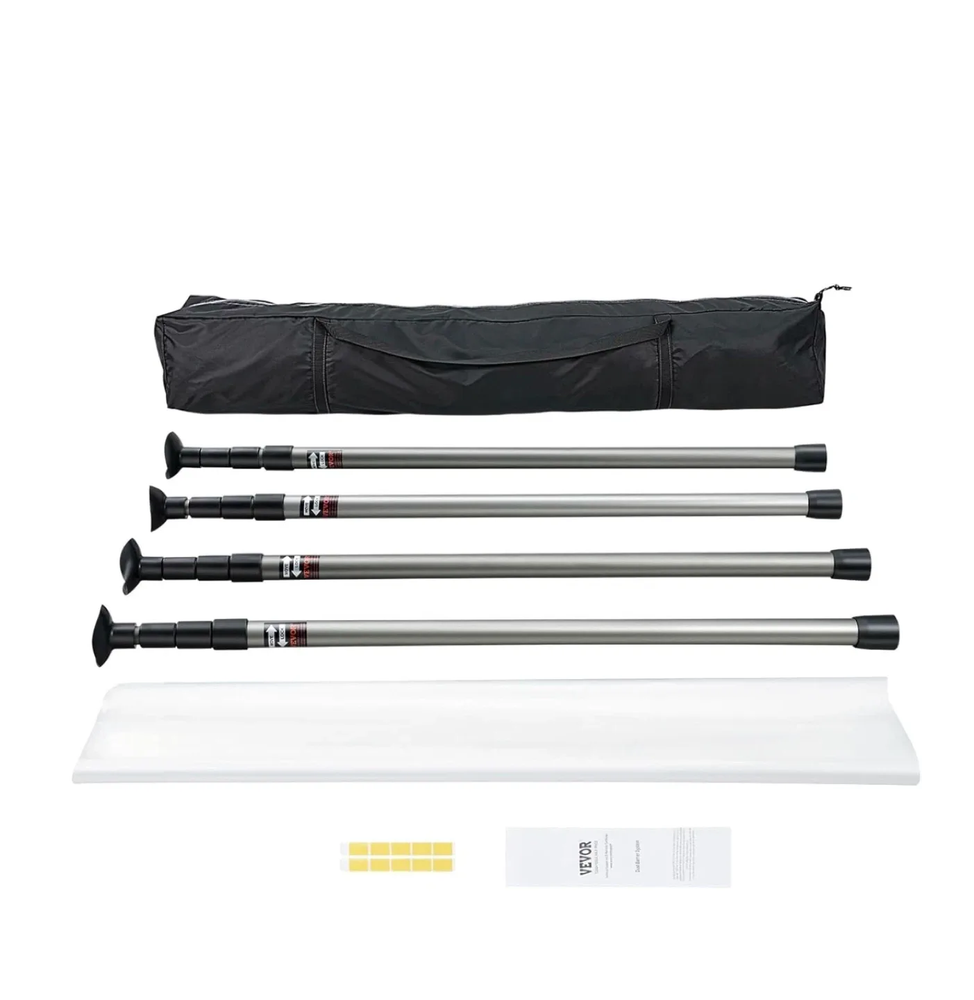 VEVOR Dust Barrier Poles, 10 Ft Poles with 4 Telescoping Poles thumbnail